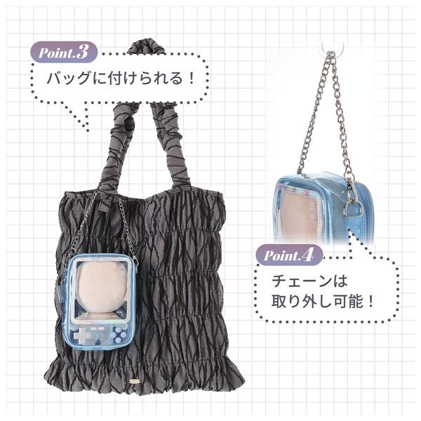 在庫あり Oselクリア携帯ゲーム型ぬいポーチ オレンジ 16cm×11cm×6cm