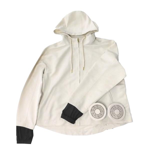 オープニング 大放出セール あすつく Usb充電ケーブル付 涼美服 アイボリー Lサイズ 女性向けuvカット ファン搭載ウェア扇風機 空調ウエア 夏 暑さ対策 プレゼント付き Arubacbd Co Uk