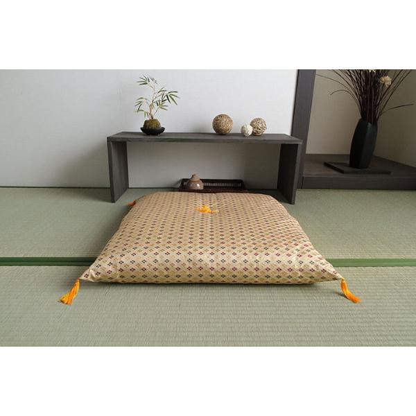 イケヒコ 日本製 御前座布団 『白虎』約70×70cm IKEHIKO 金襴 盆 法事