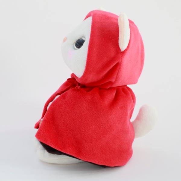 choo 赤ずきん ぬいぐるみ Mサイズ 18cm 内藤デザイン研究所 白猫
