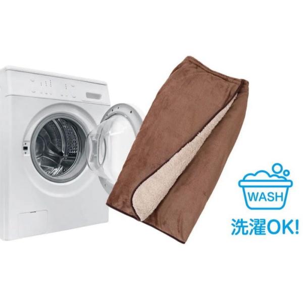 即納】HOTαアルミ入り腰巻きブランケット ブラウン サンファミリー