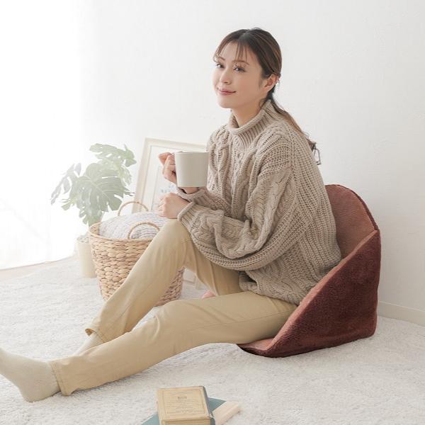 即納】あったかふわふわ腰ボアクッション ニーズ 背もたれ約42cm 座面