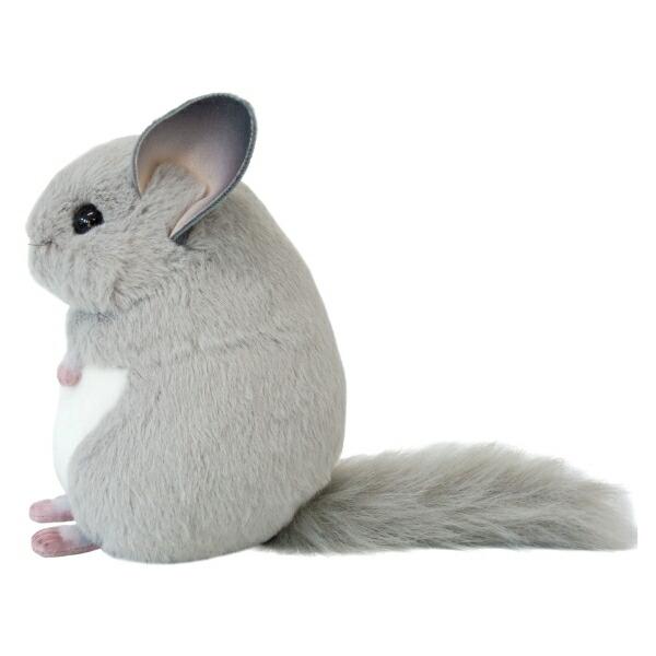 在庫あり りくのなかま チンチラ グレー ぬいぐるみ 18.5cm 吉徳