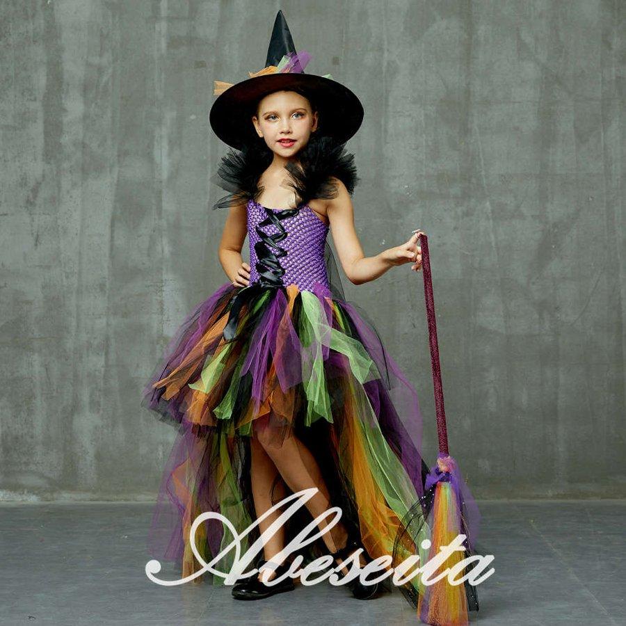 人気カラーの ハロウィンコスプレ 魔女 衣装 女の子 小魔女 帽子付き キッズ ドレス 魔法 巫女 子供 仮装 ワンピース コスチューム 仮装、変装 
