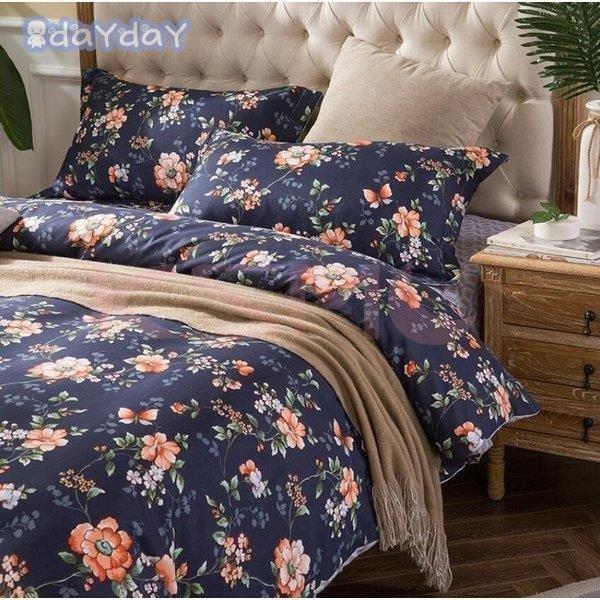 完全送料無料 掛け布団 8点セット ベッドカバー付 Heritage Queen Navy