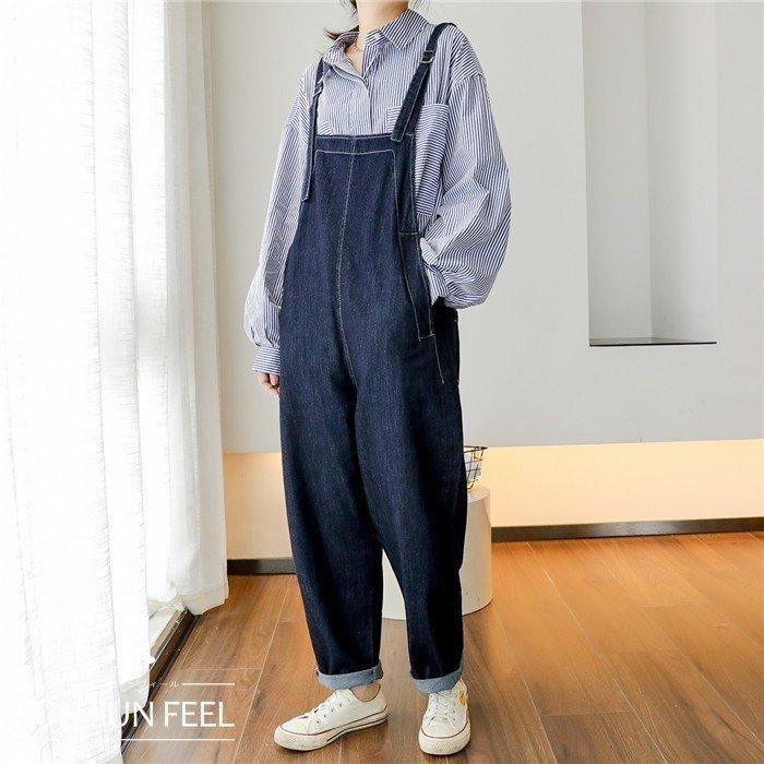 サロペットパンツ サロペット デニムパンツ オールインワン レディース ロングパンツ パンツドレス オーバーオール ワイドパンツ ゆったり 着痩せ 配送員設置