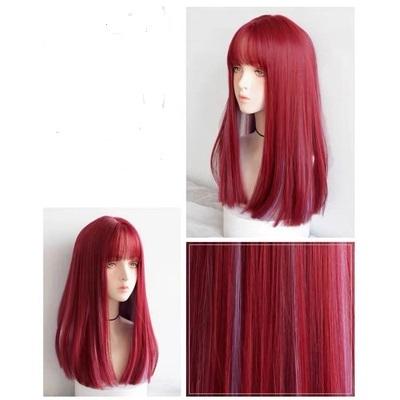 ウィッグロングレディースピンクパープルメッシュ紫赤フルウィッグ超自然かつらロリータlolita小顔原宿系耐熱ウィッグ Dragon Store Fulcjy ドラゴンストア 通販 Yahoo ショッピング