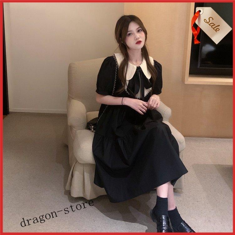 地雷系 量産型 ロリータ ゴシック お嬢様 学院制服 韓国ブラック黒 ワンピース Dragon Store Murmbb ドラゴンストア 通販 Yahoo ショッピング