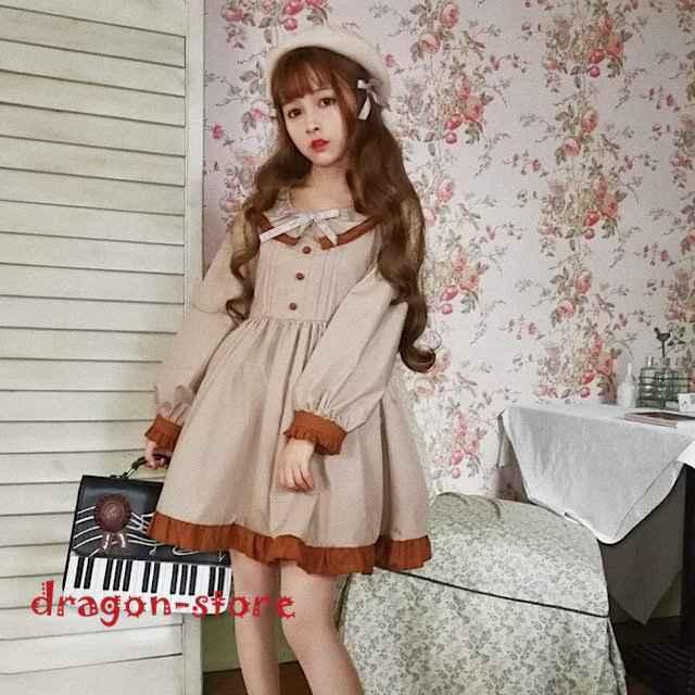 ゆめかわワンピースゆめかわいいクラシカル長袖秋21夢かわ夢ワンピロマ Dragon Store Urugsu ドラゴンストア 通販 Yahoo ショッピング