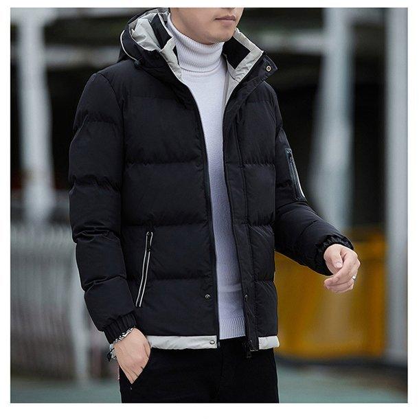 お年玉セール特価 コート アウター オシャレ メンズジャケット ショート丈 中綿コート 中綿ジャケット アウター ジャケット メンズ ゆったり 無地 フード付き カジュアルジャケット ダウン 冬服 アウター コート 厚手 防寒