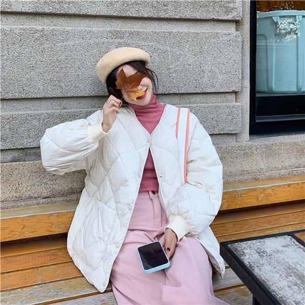 中綿アウター レディーストップス 中綿コート 中綿ジャケット ショット カジュアル 暖かい 防寒 冬 ゆったり 大きいサイズ 軽量 韓国 オシャレ 人気新品入荷