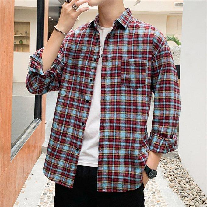 チェックシャツ メンズ 長袖 秋 シャツ メンズシャツ カジュアルシャツ チェック柄 ビジネス 秋服 大きいサイズ おしゃれ かっこいい トップス Dragon Store Winpxk ドラゴンストア 通販 Yahoo ショッピング