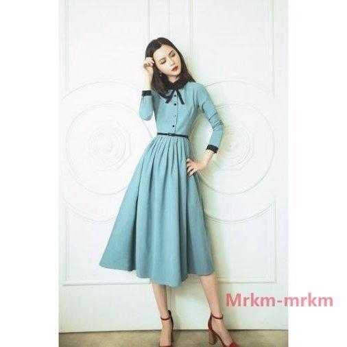 ロングワンピース 秋冬 英国風ワンピース 英国風ワンピース 秋 レトロ ワンピース ヴィンテージ ワンピース ワンピース 秋 秋冬 ワンピース Partingchudong Mrkgea ドラゴンストア 通販 Yahoo ショッピング