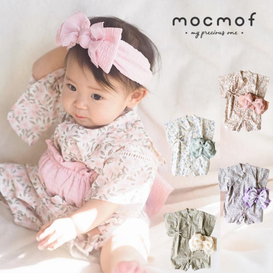 mocmof（モクモフ） 帯付き 浴衣ロンパース 花柄 622-566140 甚平