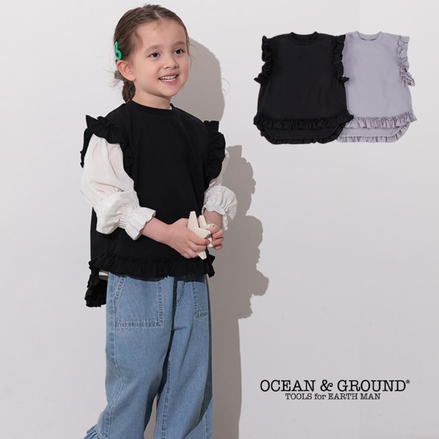 Ocean&Ground（オーシャンアンドグラウンド） 子供服 フリルベスト