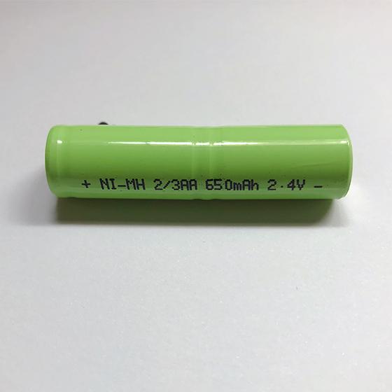 ニッケル水素電池　NiMH充電池　2.4V 2/3AAX2 650ｍAh 　電動歯ブラシ/電気髭剃りなど/駆動電池交換用【定形外発送対応】 | 