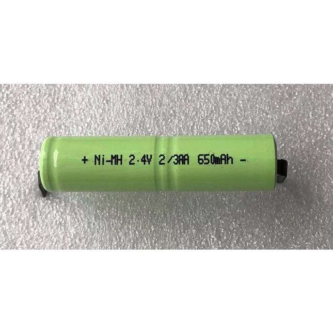 ニッケル水素電池 NiMH充電池 2.4V 2/3AAX2 650ｍAh 電動歯ブラシ/電気