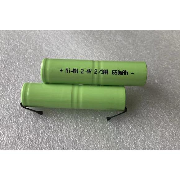 ニッケル水素電池 NiMH充電池 2.4V 2/3AAX2 650ｍAh 電動歯ブラシ/電気