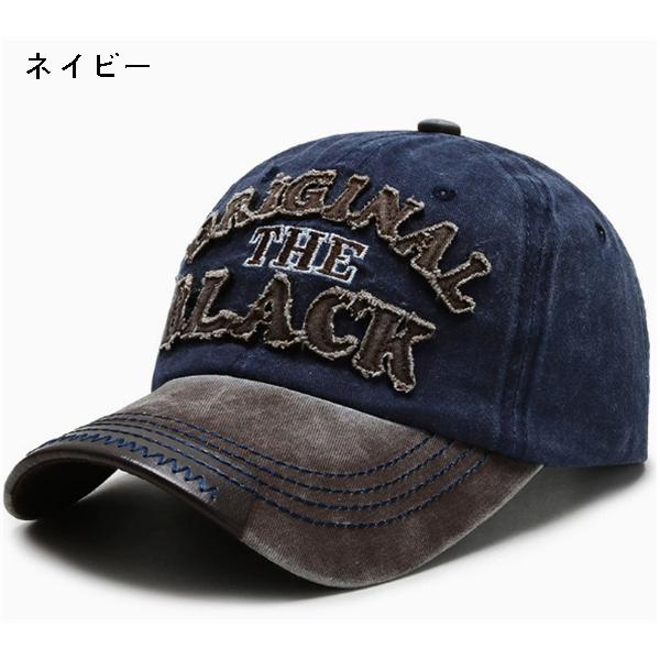 帽子 キャップ メンズ ダメージ加工 ロゴ 復古 野球帽 デニム 刺繍
