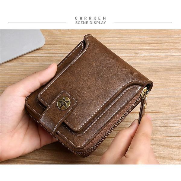 財布 二つ折り メンズ ミニ財布 レディース BOX型 コインケース 小銭