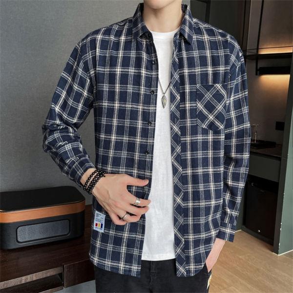 長袖シャツ メンズ ボタンダウン チェックシャツ ダンガリーシャツ