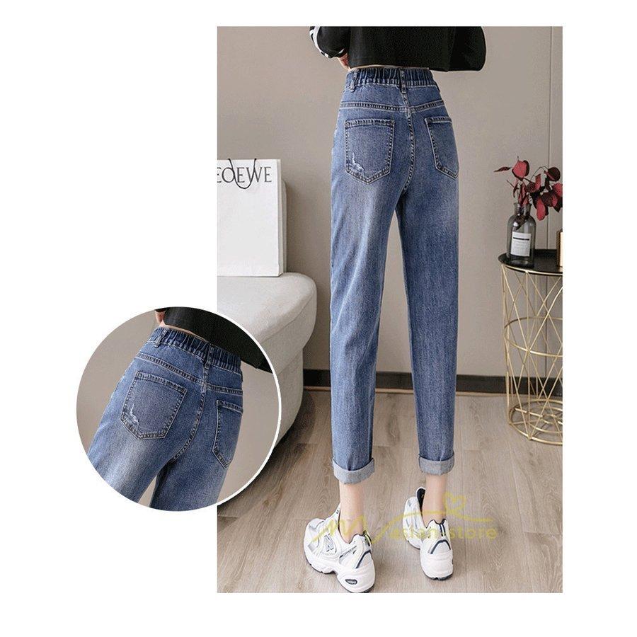 大人の上質 ジーンズ デニム レディース パンツ デニムパンツ ストレッチ ジーパン ストレート カジュアル ロング ハイウェスト 韓国 テーパードパンツ ジーンズ デニム カラー ダークブルー 写真参考 Www Cognitiva La