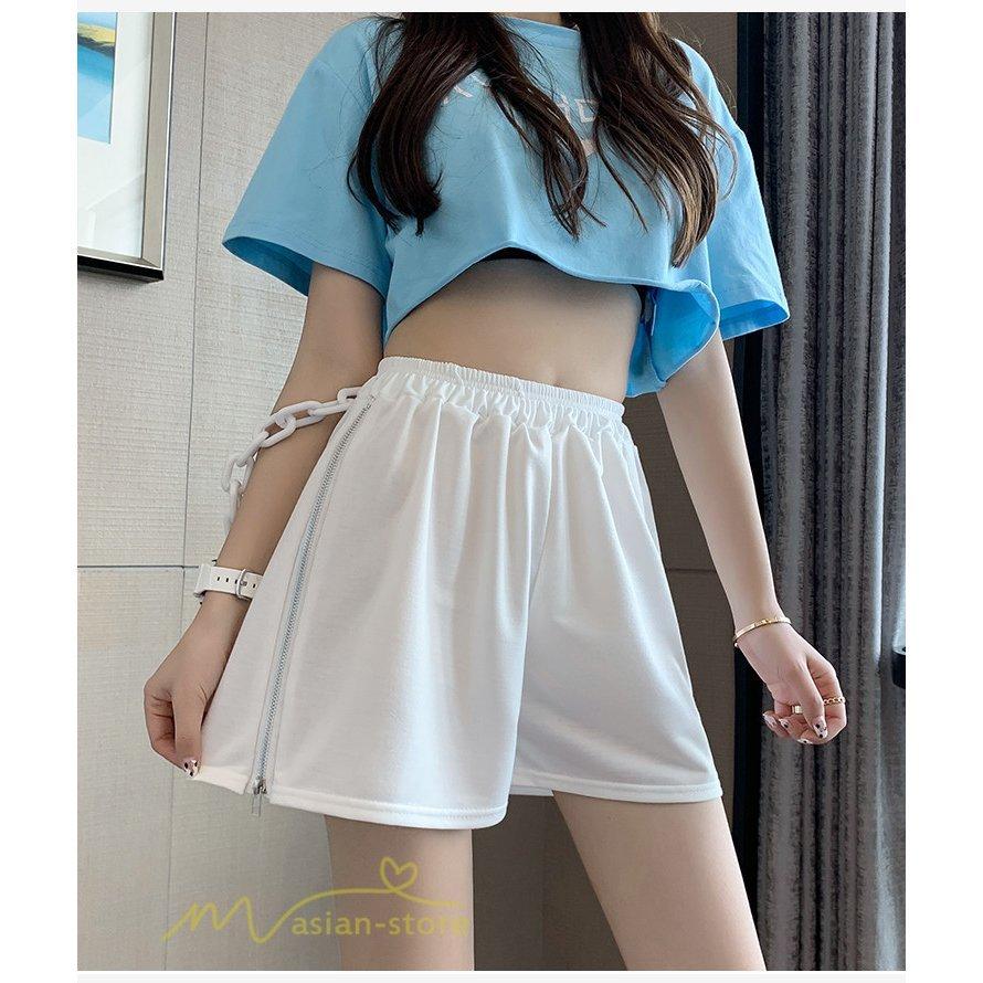 ショートパンツ レディース デニムパンツ 夏 ホットパンツ ジーンズ ワイドパンツ 短パン ゆったり ハイウエスト 着痩せ おしゃれ 無地 カジュアル 通勤 通学 誕生日 お祝い