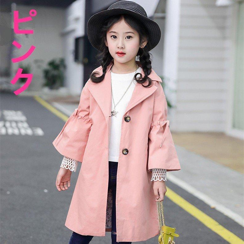 高い素材 春 トレンチコート スプリングコート 女の子 ジュニア キッズ アウター コート 子供服 長袖 卒園式 入学式 韓国風 可愛い 入学式 通学 おしゃれ コート カラー カーキ Www We Job Com