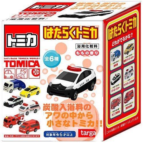 はたらくトミカ 炭酸入浴料 小さなトミカおまけ付き ももの香り【12個入BOX】バスボム 働く車 お風呂 子供 男の子 bathtomika212pcsドラゴンツリーショップ