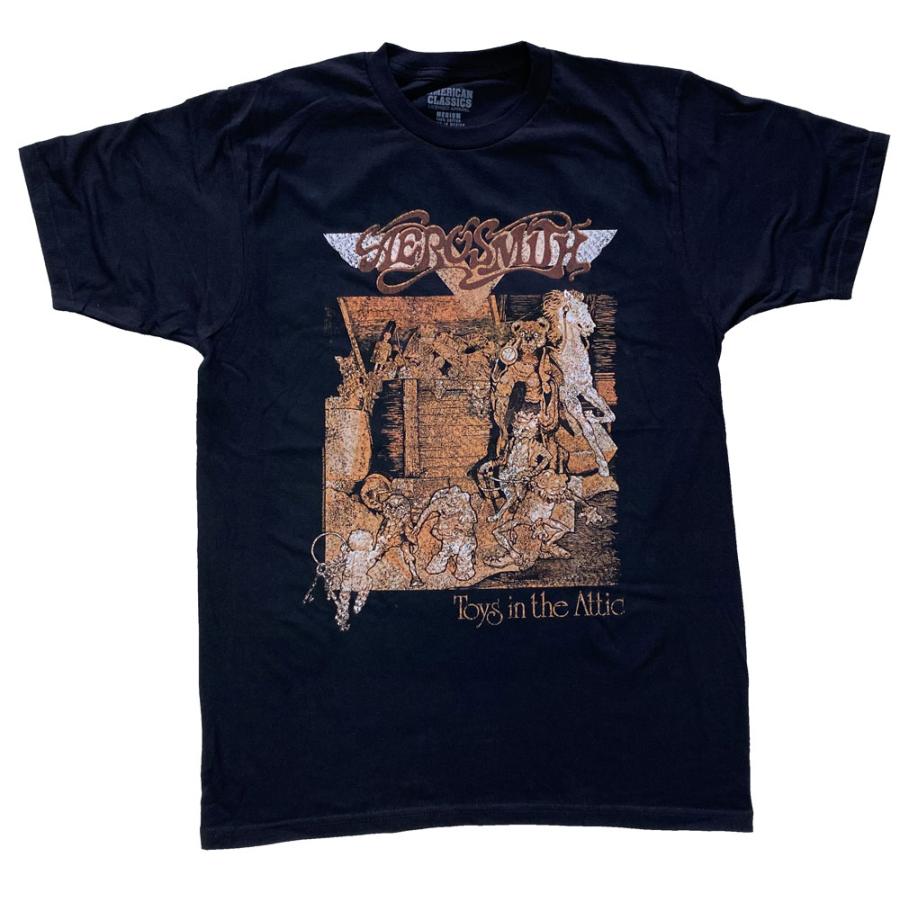 Maglietta Unisex Aerosmith 'Toys In The Attic' Tour 1975 &ndash; American Classics &ndash; Grafica Vintage Black