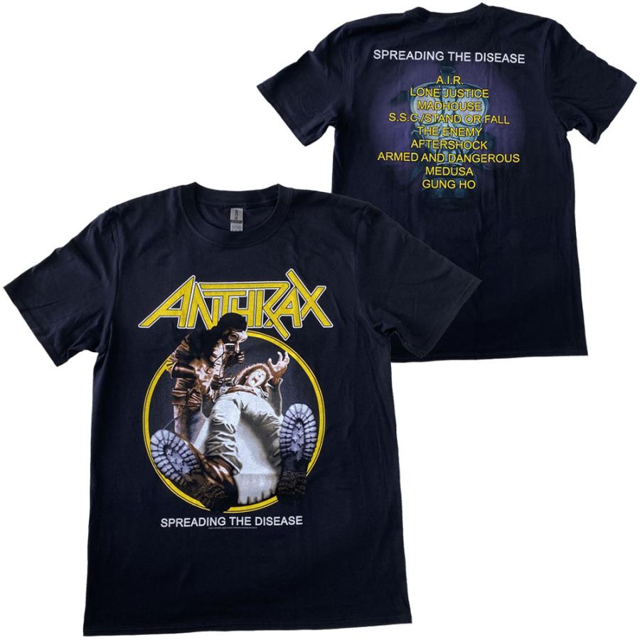 アンスラックス・ANTHRAX ・SPREADING・TRACKLIST・Tシャツ アンスラックス・ANTHRAX ・SPREADING・TRACKLIST・Tシャツ