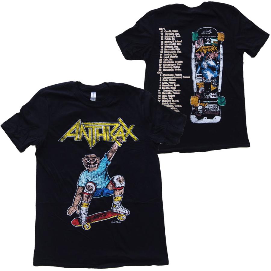 アンスラックス・ANTHRAX・SPREADING SKATER NOTMAN VINTAGE・Tシャツ