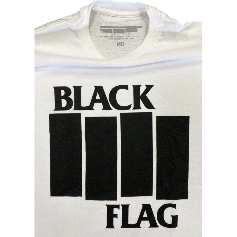 ブラッグ フラッグ・BLACK FLAG・BAR LOGO・ホワイト・Tシャツ・ロック 