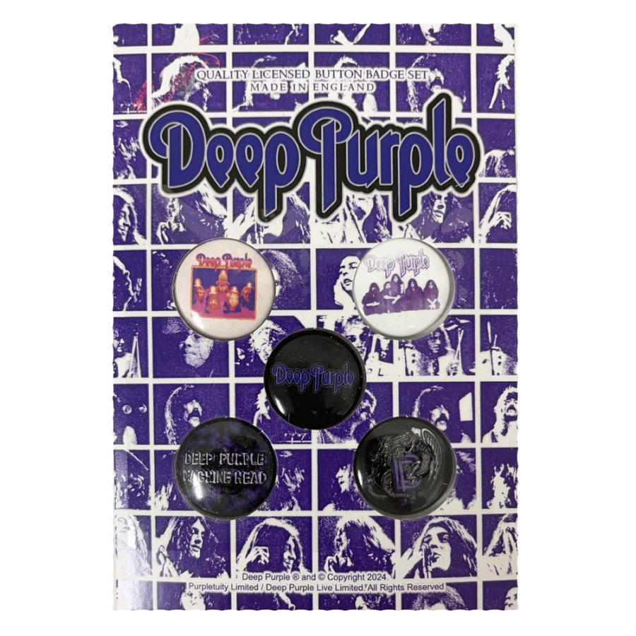 ディープ パープル・DEEP PURPLE・LOGO・BUTTON BADGE SET・缶バッジセット(5個入り)・バッジ | 