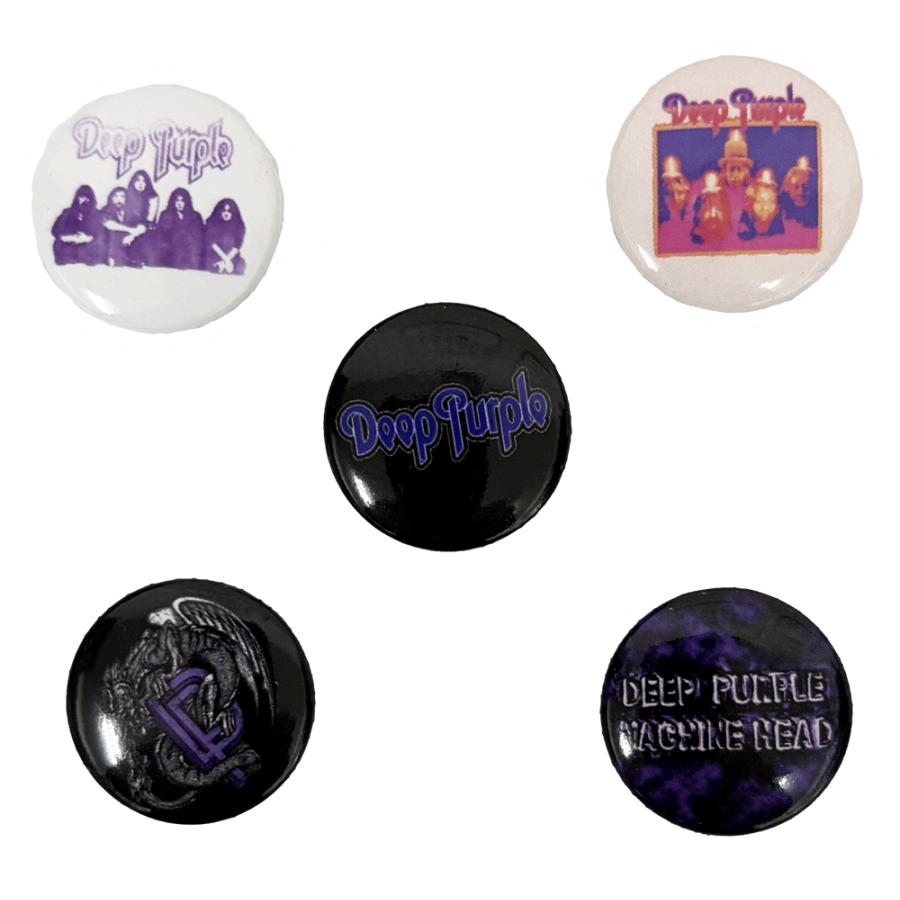ディープ パープル・DEEP PURPLE・LOGO・BUTTON BADGE SET・缶バッジセット(5個入り)・バッジ |  | 01