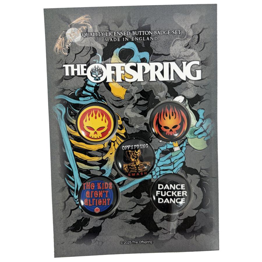 オフスプリング・THE OFFSPRING・SKELETON MOLOTOV・BADGE SET・バッジ・缶バッジセット(5個入り) | 