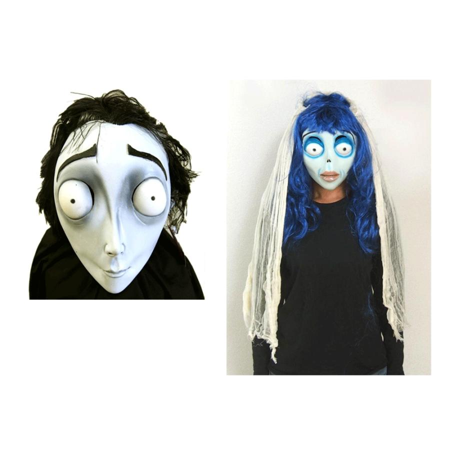 TIM BURTON'S・CORPSE BRIDE・コープス ブライド EMILY MASK・エミリー・VICTOR MASK ヴィクター・２個セット・ラテックスマスク フルマスク | 