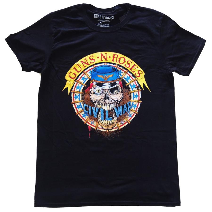 91年製!ガンズ・アンド・ローゼズ総柄Tシャツ　黒　XL Guns N' Roses ガンズアンドローゼズ スカルTシャツ バンドT S