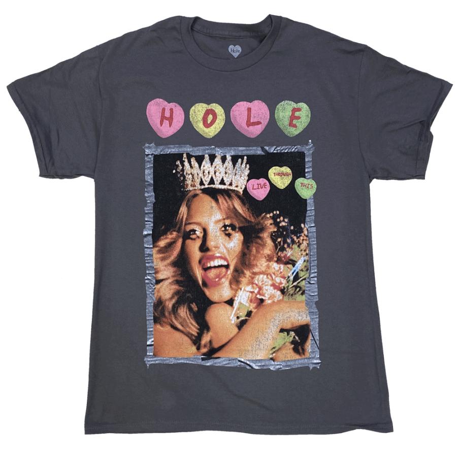 ホール・HOLE・LIVE THROUGH THIS・チャコール・USA版・Tシャツ・ロックTシャツ | 