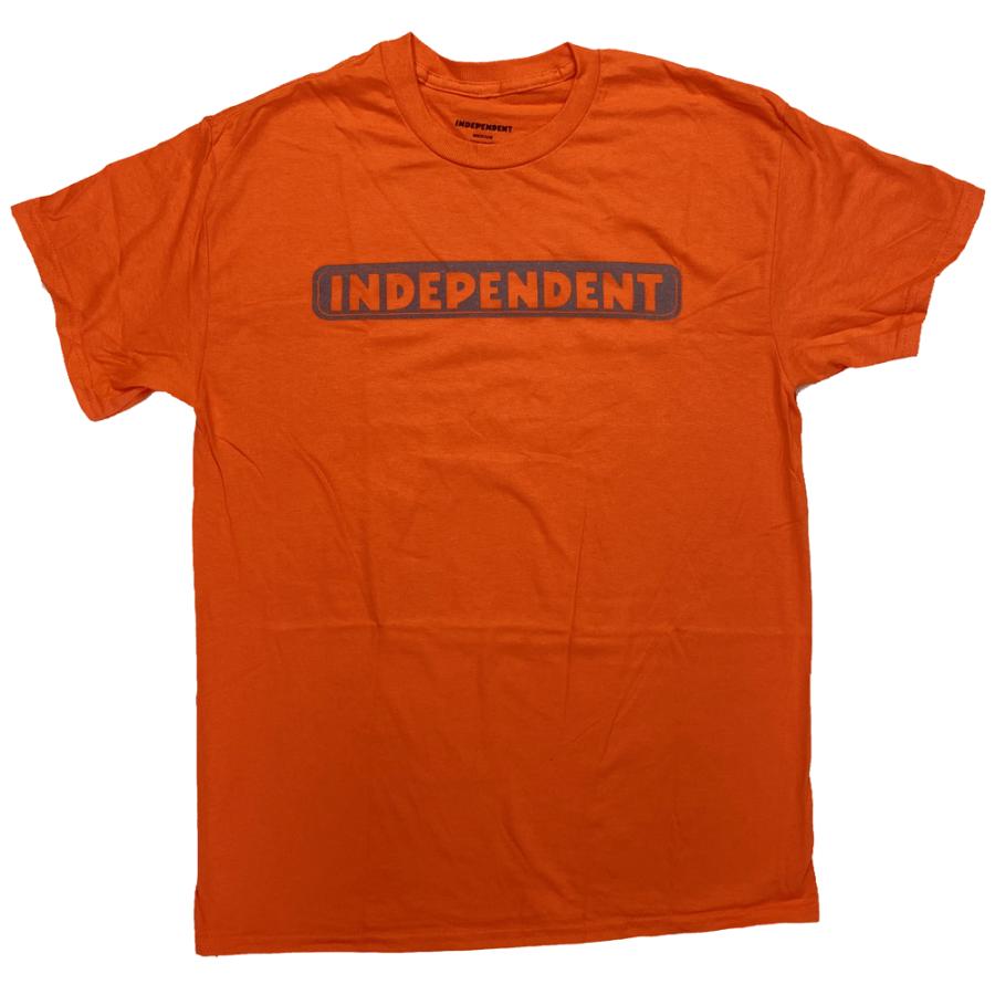 INDEPENDENT・インディペンデント・BAR LOGO・REFLECTIVE INK・オレンジ・Tシャツ・スケートボードTシャツ | INDEPENDENT TRUCK COMPNY