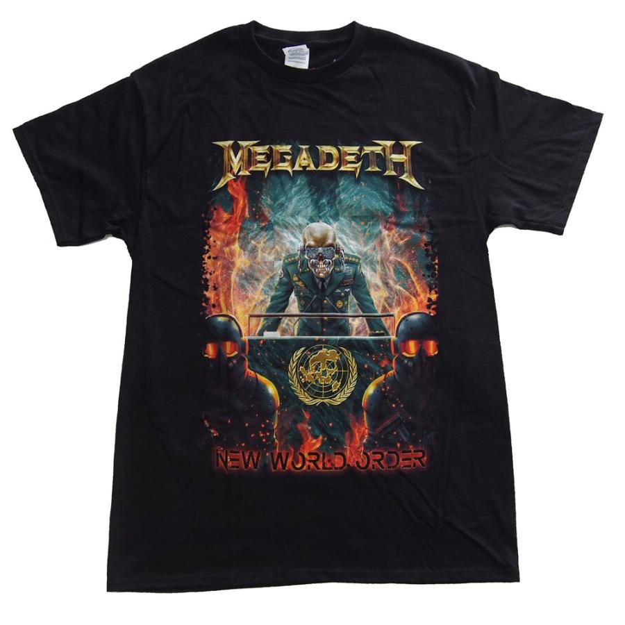 メガデス・MEGADETH・NEW WORLD ORDER Tシャツ・バンドTシャツ メガデス・MEGADETH・NEW WORLD ORDER Tシャツ・バンドTシャツ