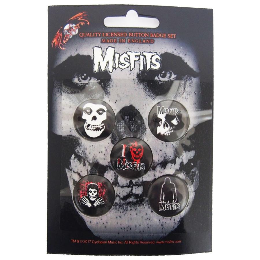 ミスフィッツ・MISFITS・SKULL・ BADGE SET・缶バッジセット(5個入り