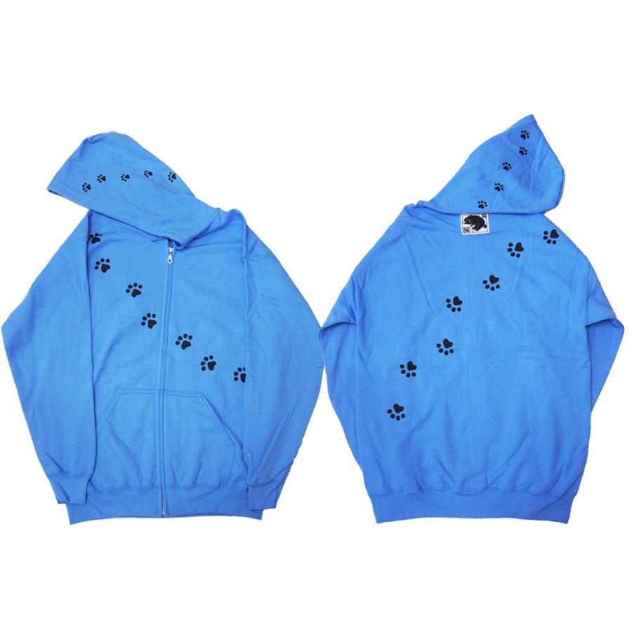 福猫シリーズ / ネコの足跡パーカー ジップアップ パーカー ユニ