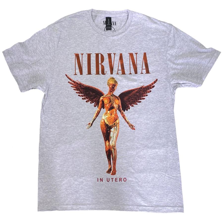 ニルヴァーナ・NIRVANA・IN UTERO・GREY・UK版・Tシャツ・ロックT