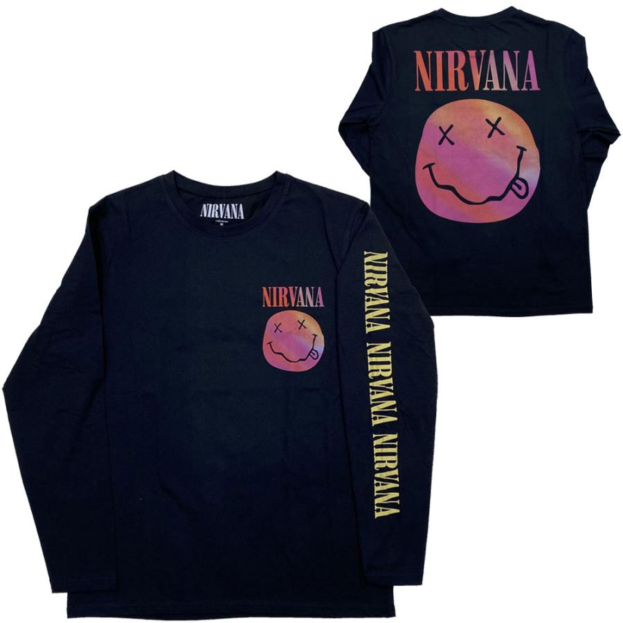 ニルヴァーナ・NIRVANA・GRADIENT SMILEY・長袖・ロングスリーブ・Tシャツ・ロックTシャツ | 