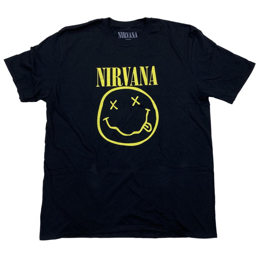 ニルヴァーナ・NIRVANA・YELLOW SMILEY FLOWER SNIFFIN BIG版・UK版・Tシャツ・ロックTシャツ |  | 01
