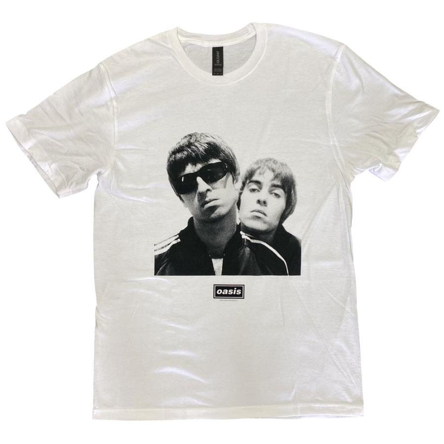 Mサイズ新品 オフィシャル オアシス tシャツ Oasis リアム&ノエル オアシス・OASIS・NOEL & LIAM SQUARE PHOTO・Tシャツ・ロックT