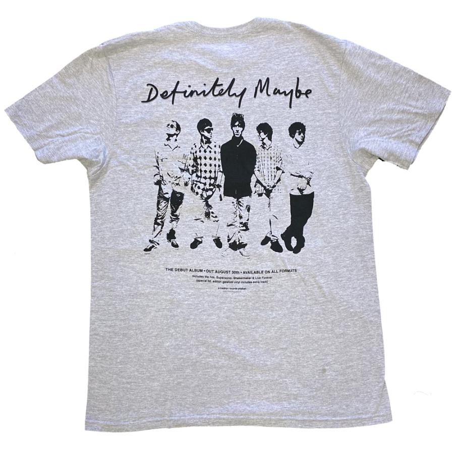 オアシス・OASIS・DEFINITELY MAYBE PROMO・グレー・Tシャツ・ロックT