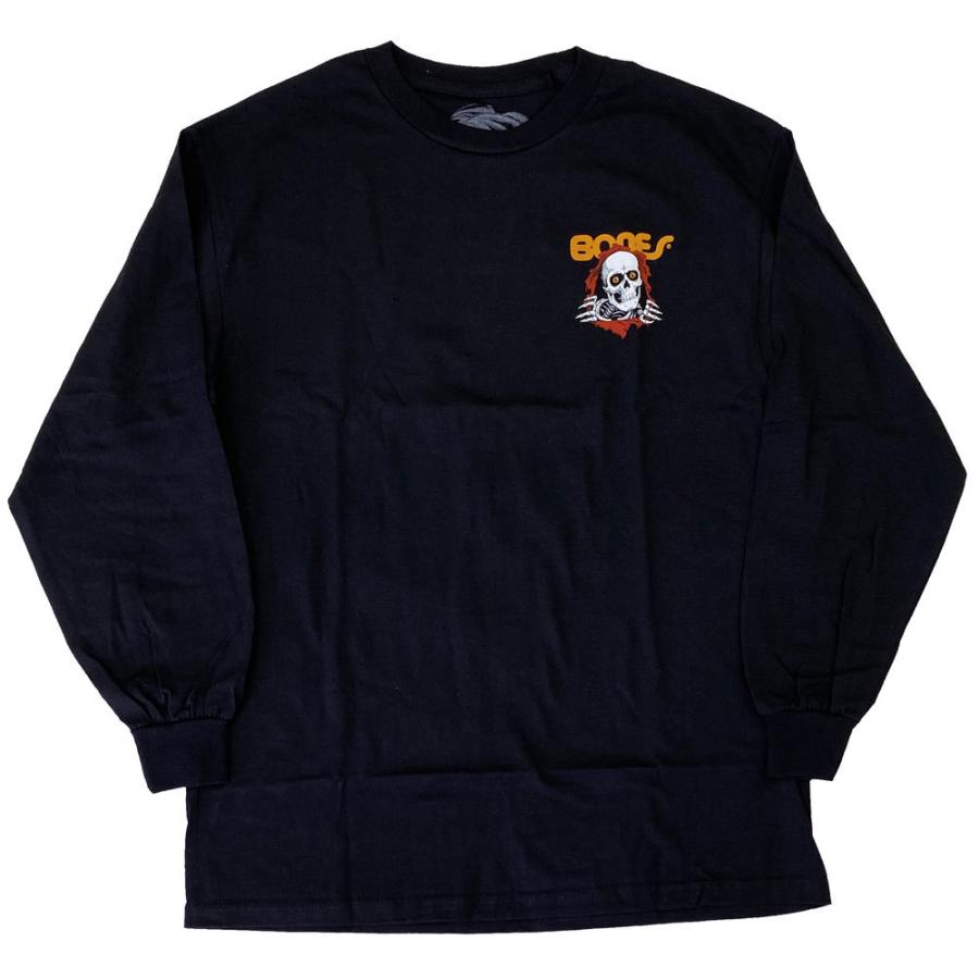 パウエルペラルタ BONES ブラック 長袖Tシャツ POWELL（パウエル） POWELL PERALTA・パウエル・ペラルタ・RIPPER