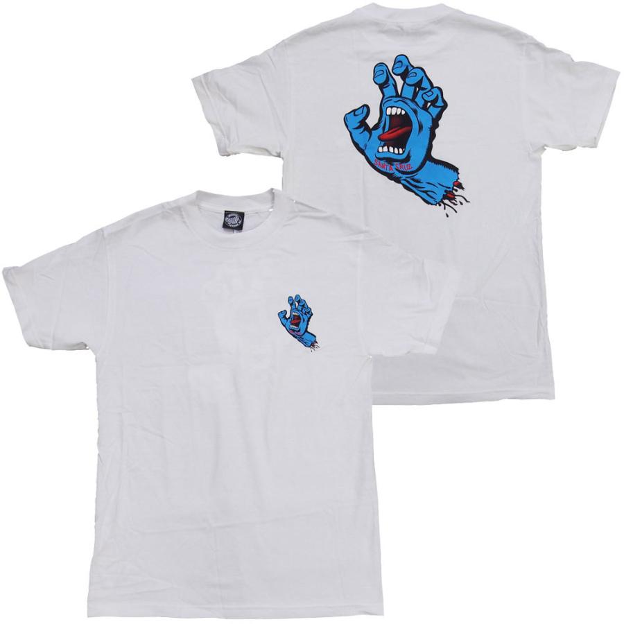 SANTA CRUZ（サンタクルーズ） ・SCREAMING HAND・ホワイト・Tシャツ